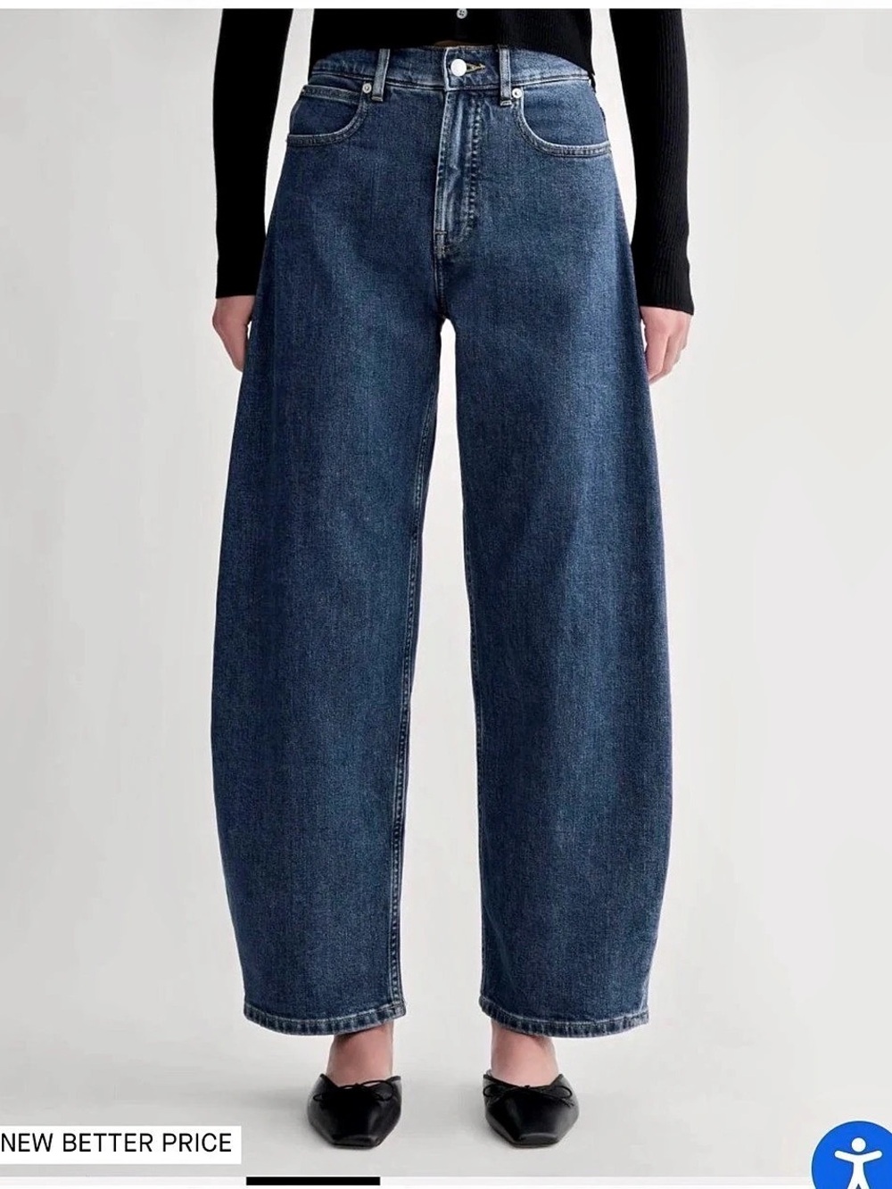 Everlane Barrel Leg Jeans in Blue Waist 25 Like New
